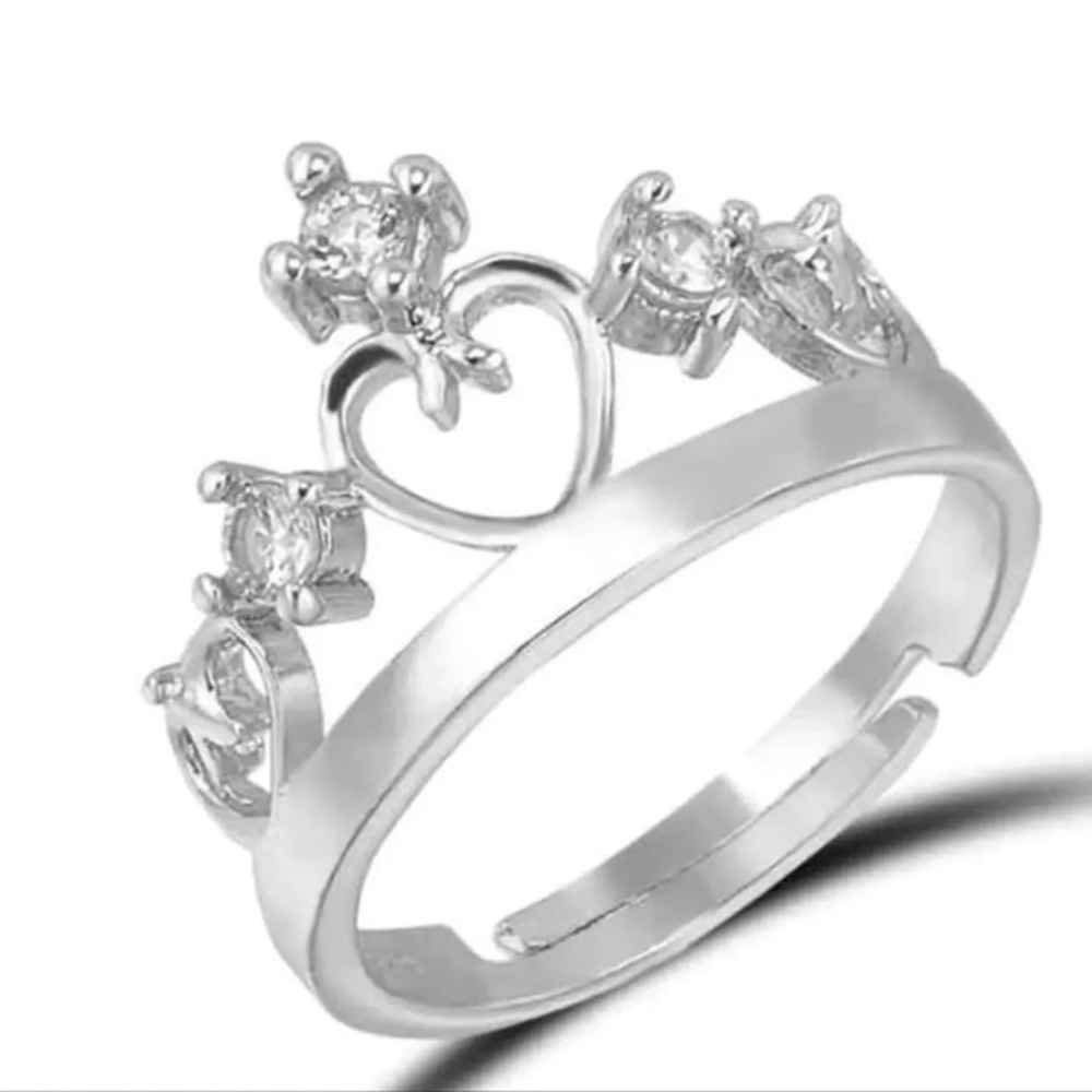 Princess Queen Diamond Crown Ring